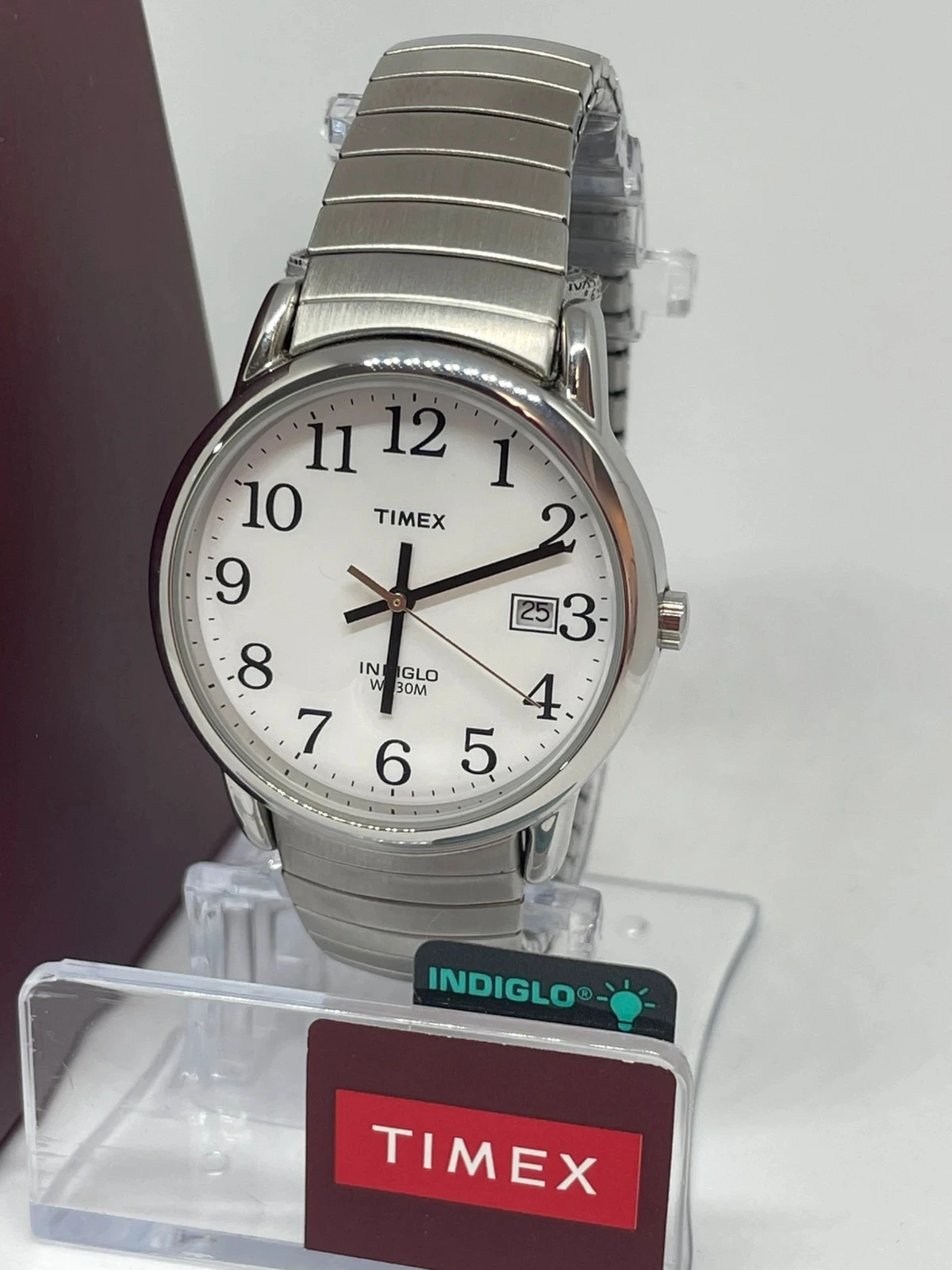 Reloj TIMEX Indigo, original nuevo con caja | Acero inoxidable, luz nocturna, modelo WR 30M – photo 9